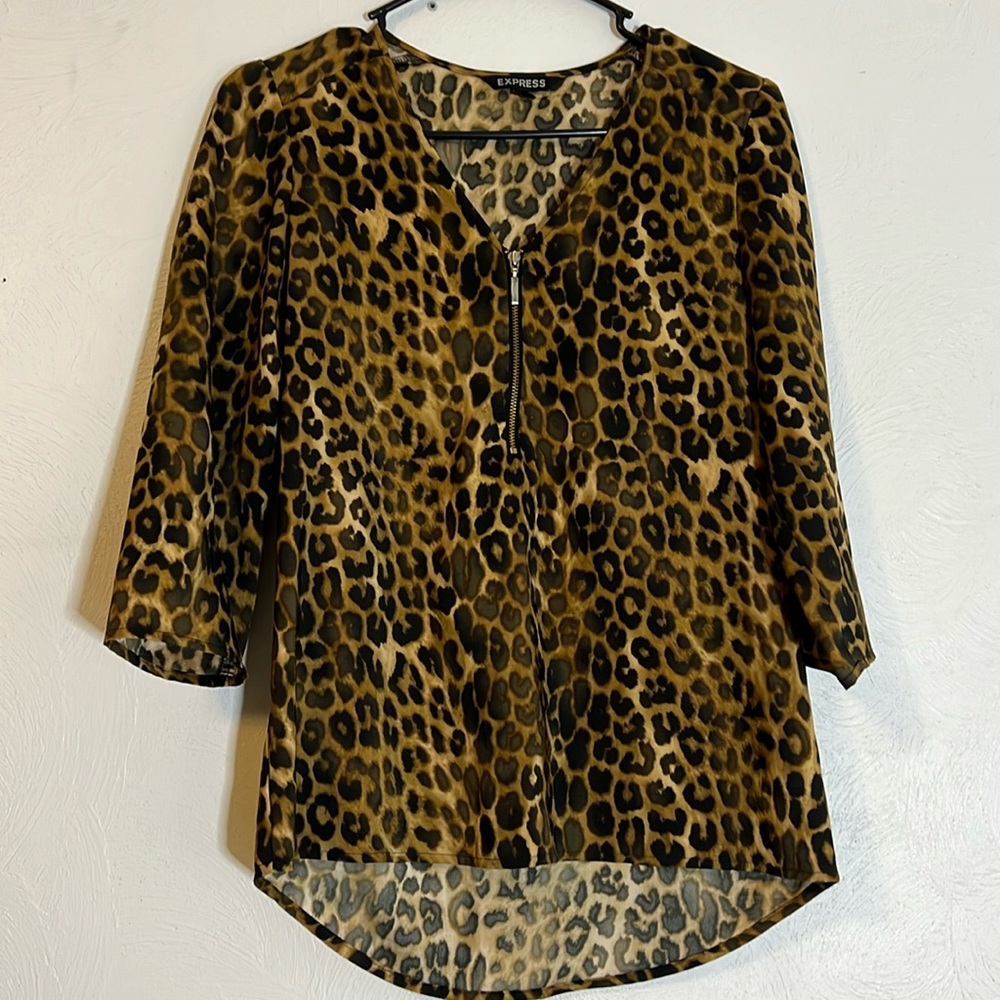 Express Blouse, Leopard Print - image 1